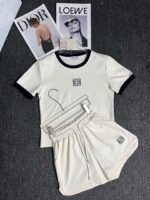 Loewe embroidered T-shirt and shorts set - Image 3