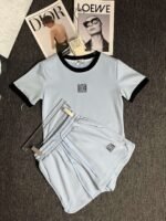 Loewe embroidered T-shirt and shorts set - Image 2