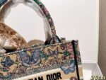 Dior Book tote butterfly fairy print embroidered jacquard tote bag with silk scarf - Image 18
