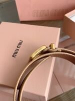 miumiu belt width 3.5cm double-sided suede calfskin material premium version - Image 11