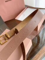 miumiu belt width 3.5cm double-sided suede calfskin material premium version - Image 4