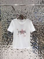 DIOR 2025 new summer T-shirt five-pointed star pattern short sleeves Pure cotton high quality version - Image 2