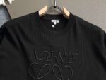 LOEWE new solid color letter dislocation embroidery high-quality cotton T-shirt - Image 13