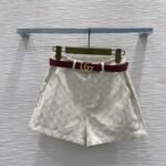 GUCCI 2025 new printed women’s shorts with belt