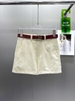 GUCCI 2025 new printed women’s shorts with belt - Image 8