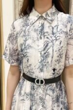 Dior 2025 summer new blue floral pattern dress - Image 2