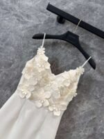 Valentino 2025 Spring/Summer New Three-Dimensional Flower Suspender Vest Dress - Image 8