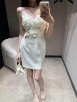 Valentino 2025 Spring/Summer New Three-Dimensional Flower Suspender Vest Dress