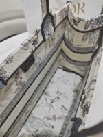 DIOR Beige Millefiori Embroidered Medium Book Tote 36 x 27.5 x 16.5cm Premium - Image 9