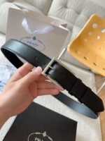 PRADA belt premium version genuine leather material width 3.8cm - Image 7