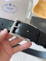 PRADA belt premium version genuine leather material width 3.8cm - Image 4