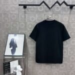 BALENCIAGA Simple letter LOGO double ring + small letter three-dimensional glue dripping process 330g round neck short sleeve high quality T-shirt - Image 11