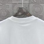 BALENCIAGA Simple letter LOGO double ring + small letter three-dimensional glue dripping process 330g round neck short sleeve high quality T-shirt - Image 7