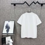 BALENCIAGA Simple letter LOGO double ring + small letter three-dimensional glue dripping process 330g round neck short sleeve high quality T-shirt - Image 2