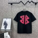 BALENCIAGA Simple letter LOGO + BB big letter printing process 330g round neck short sleeve high quality T-shirt - Image 10