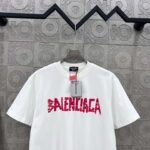 BALENCIAGA Simple letter LOGO + BB big letter printing process 330g round neck short sleeve high quality T-shirt - Image 8