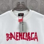 BALENCIAGA Simple letter LOGO + BB big letter printing process 330g round neck short sleeve high quality T-shirt - Image 3