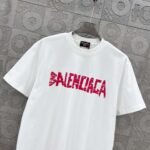 BALENCIAGA Simple letter LOGO + BB big letter printing process 330g round neck short sleeve high quality T-shirt - Image 2