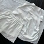 Ralph Lauren pony embroidered lapel short-sleeved pleated waist top with drawstring elastic waist skirt set - Image 6