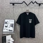 DIOR&Stone Island joint Stone Island logo three-dimensional glue process 330g round neck short-sleeved T-shirt high weight - Image 10