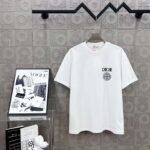 DIOR&Stone Island joint Stone Island logo three-dimensional glue process 330g round neck short-sleeved T-shirt high weight - Image 7