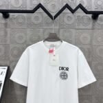DIOR&Stone Island joint Stone Island logo three-dimensional glue process 330g round neck short-sleeved T-shirt high weight - Image 5