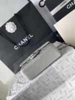 Chanel silver AS2431 ball pattern handbag autumn and winter latest CF handbag series advanced version size：20x14x7cm - Image 8