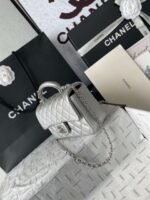 Chanel silver AS2431 ball pattern handbag autumn and winter latest CF handbag series advanced version size：20x14x7cm - Image 5