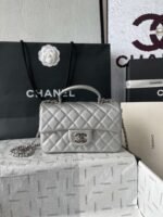 Chanel silver AS2431 ball pattern handbag autumn and winter latest CF handbag series advanced version size：20x14x7cm