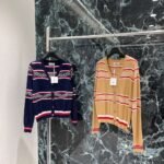 Hermès Early Autumn New Round Neck Knitted Long Sleeve Contrast Stripes Premium quality