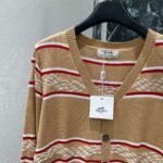 Hermès Early Autumn New Round Neck Knitted Long Sleeve Contrast Stripes Premium quality - Image 6