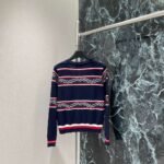 Hermès Early Autumn New Round Neck Knitted Long Sleeve Contrast Stripes Premium quality - Image 8