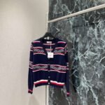 Hermès Early Autumn New Round Neck Knitted Long Sleeve Contrast Stripes Premium quality - Image 5