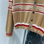 Hermès Early Autumn New Round Neck Knitted Long Sleeve Contrast Stripes Premium quality - Image 4