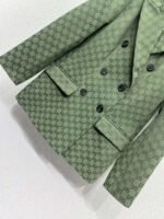GUCCI series green jacquard suit jacket advanced handmade high-quality clothing - Image 7