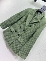 GUCCI series green jacquard suit jacket advanced handmade high-quality clothing - Image 5