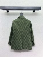 GUCCI series green jacquard suit jacket advanced handmade high-quality clothing - Image 4