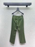 GUCCI series green jacquard suit trousers Advanced handmade high-quality trousers - Image 5