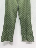 GUCCI series green jacquard suit trousers Advanced handmade high-quality trousers - Image 4