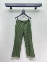 GUCCI series green jacquard suit trousers Advanced handmade high-quality trousers - Image 2