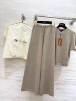 Ralph Lauren high-end minimalist knitted suit T-shirt + pants - Image 3