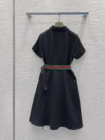 GUCCI new arrival jacquard collared dress with belt - Image 7