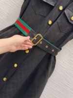 GUCCI new arrival jacquard collared dress with belt - Image 4