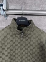 Gucci Early Autumn New Double G Full Print Jacquard Stand Collar Long Sleeve Jacket - Image 4