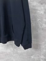 BALENCIAGA textured paper silver belt hooded sweatshirt with frayed edge high-quality fabric 480g heavy cotton - Image 5