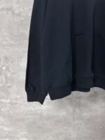 BALENCIAGA textured paper silver belt hooded sweatshirt with frayed edge high-quality fabric 480g heavy cotton - Image 3