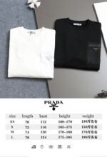 PRADA new chest triangle logo pocket round neck sweatshirt sweatshirt - Image 3