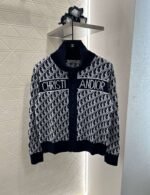DIOR 2025 new lapel jacquard knitted cardigan wool yarn weaving - Image 9