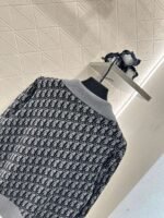 DIOR 2025 new lapel jacquard knitted cardigan wool yarn weaving - Image 7