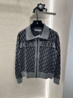 DIOR 2025 new lapel jacquard knitted cardigan wool yarn weaving - Image 6